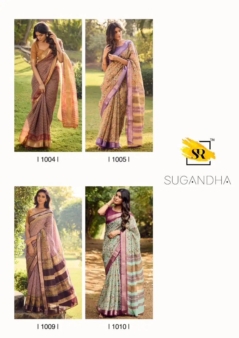 Sugandha By Sr Cotton Fancy Designer Saree Suppliers In Mumbai